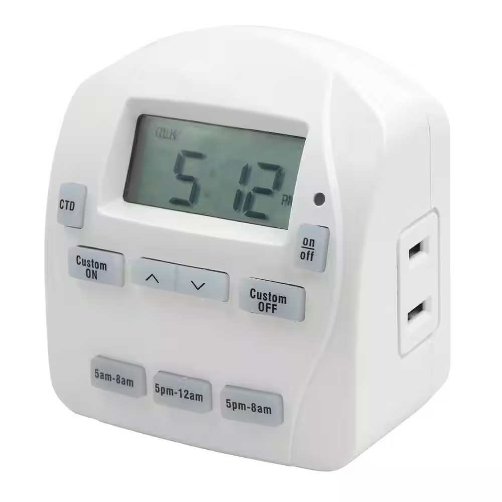 EZ-SET White 24 Hour Indoor Digital Timer 125 Volt
