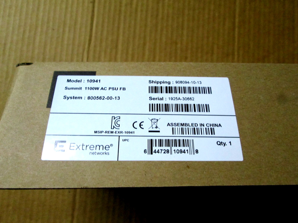 NEW - Extreme Networks 10941 - AC Power Supply Module