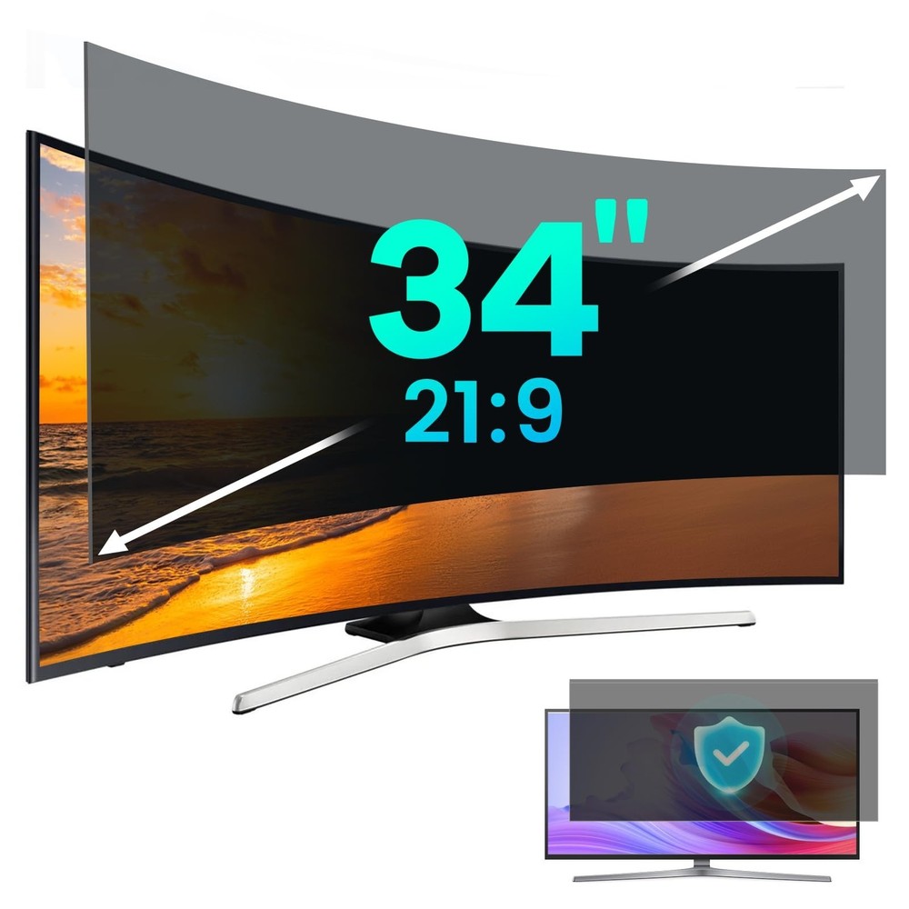 34 Inch Computer Privacy Screen Filter for 21:9 Aspect Ratio Widescreen Monit...