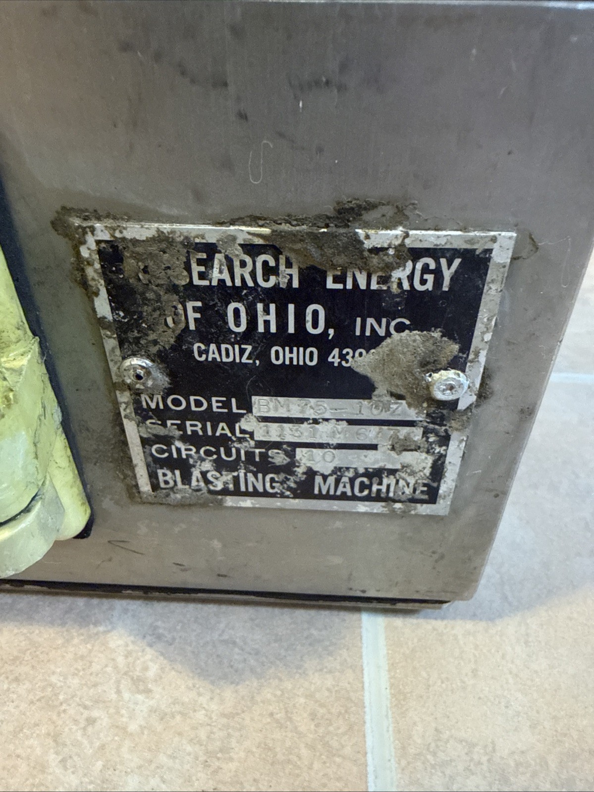 REO BM75- 10z Electric Blasting Machine