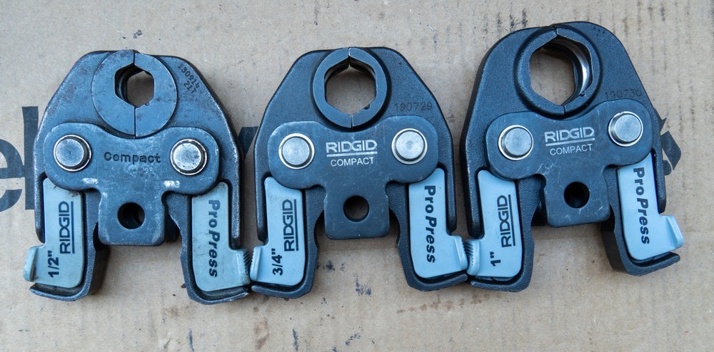 Ridgid ProPress Compact Jaws 1/2” 3/4” 1” total 3 Jaws