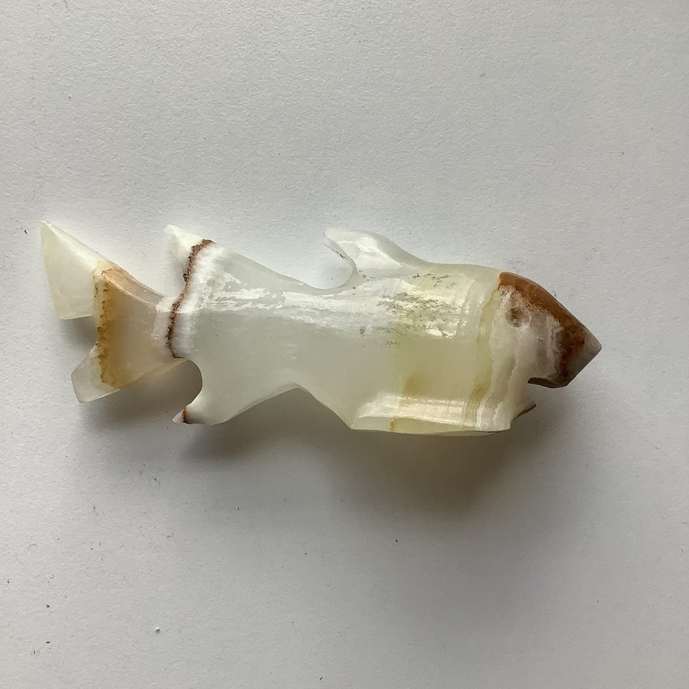 Carved Stone Fish Made Onyx Or Agate