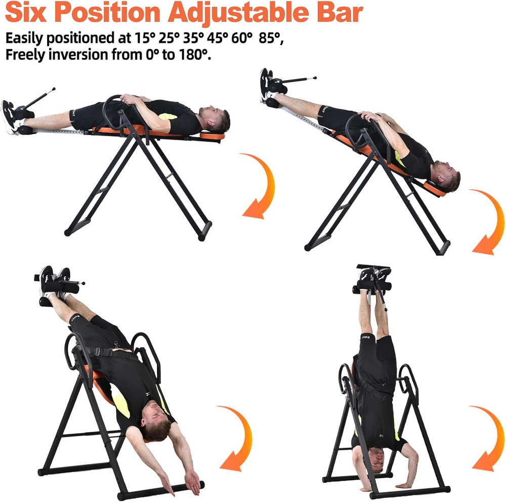 Teclor Inversion Table for Back Pain Relief, 350 Lbs Capacity Strength Training