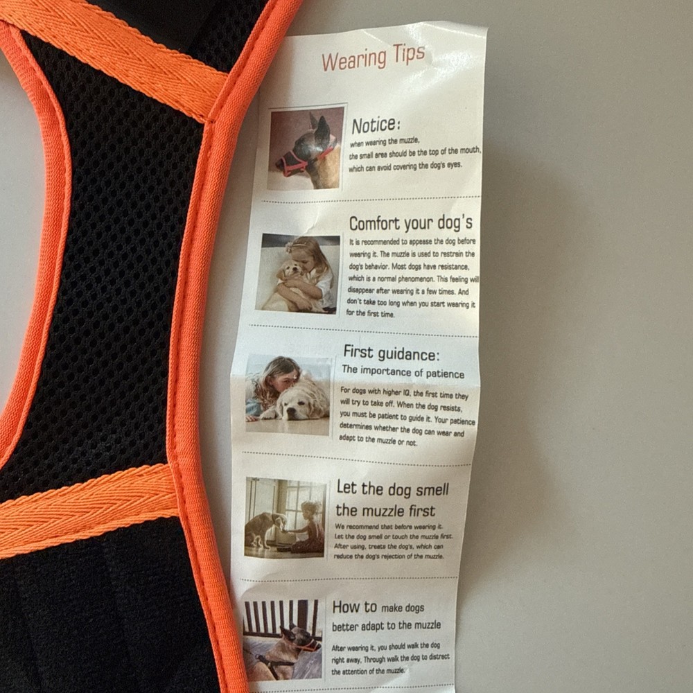 Heele Dog Muzzle, Nylon Large Orange