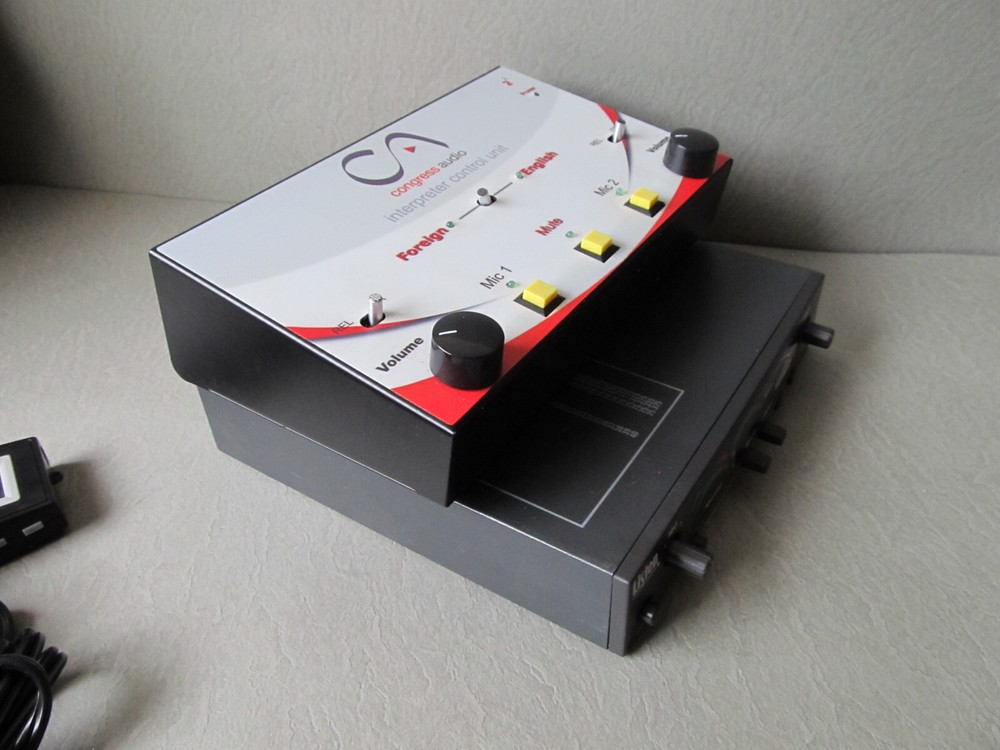 Congress Audio Interpreter Control Panel w/LT-800 Transmitter & 3x PL6 Receivers