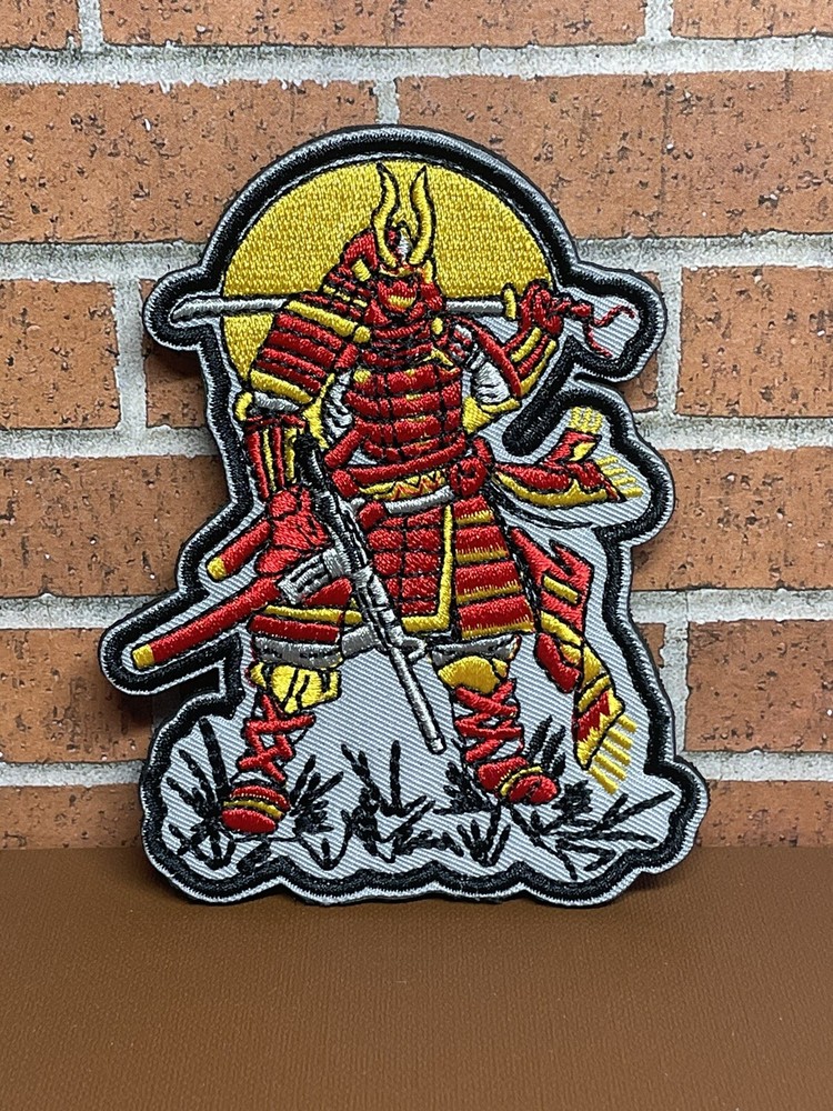 Tactical Samurai Patch - Embroidered Sword Samurai Patch - Tactical Morale Patch