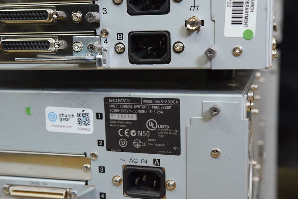 Sony MVS-8000A 3 M/E Multi Format Video Switcher CG00RLZ