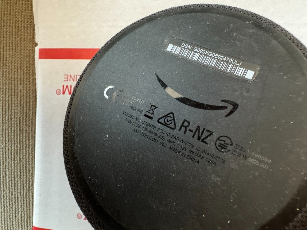 Genuine Amazon Alexa Echo Dot Model C78MP8 Bluetooth Speaker W/ Power Adapter