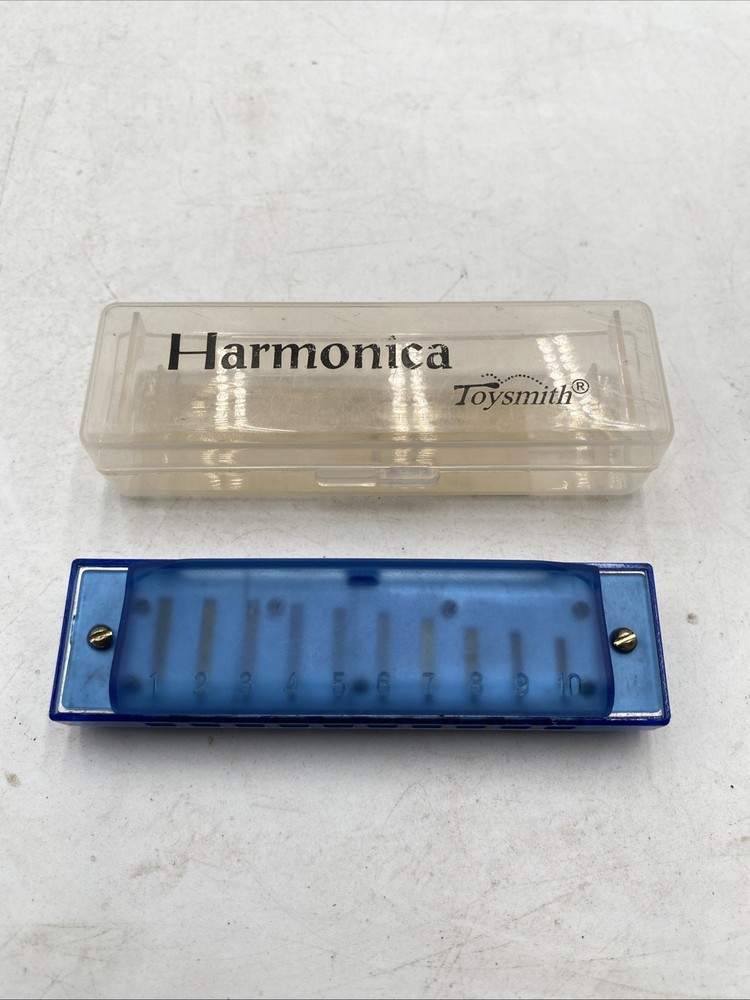 TOYSMITH HARMONICA TRANSLUCENT BLUE IN CASE