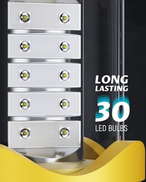 4 Pack LED Camping Lanterns, Battery Powered Camping Lights LED Yellow