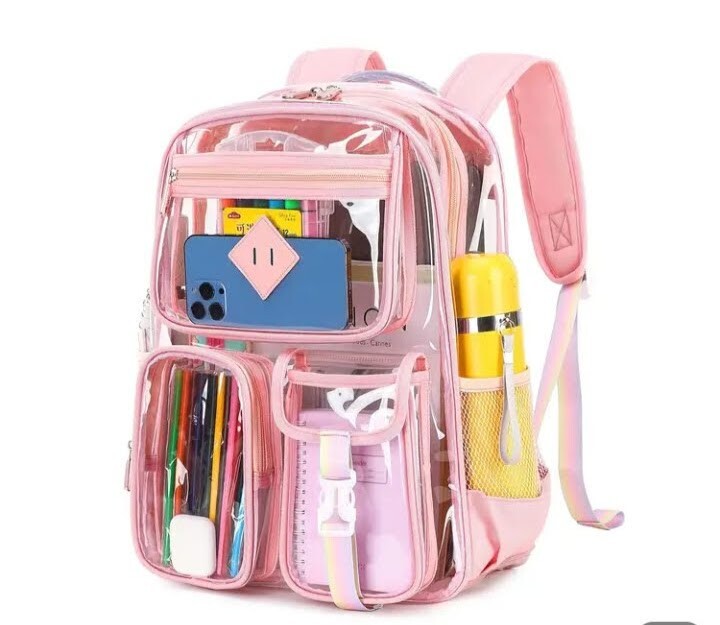 Clear backpack school