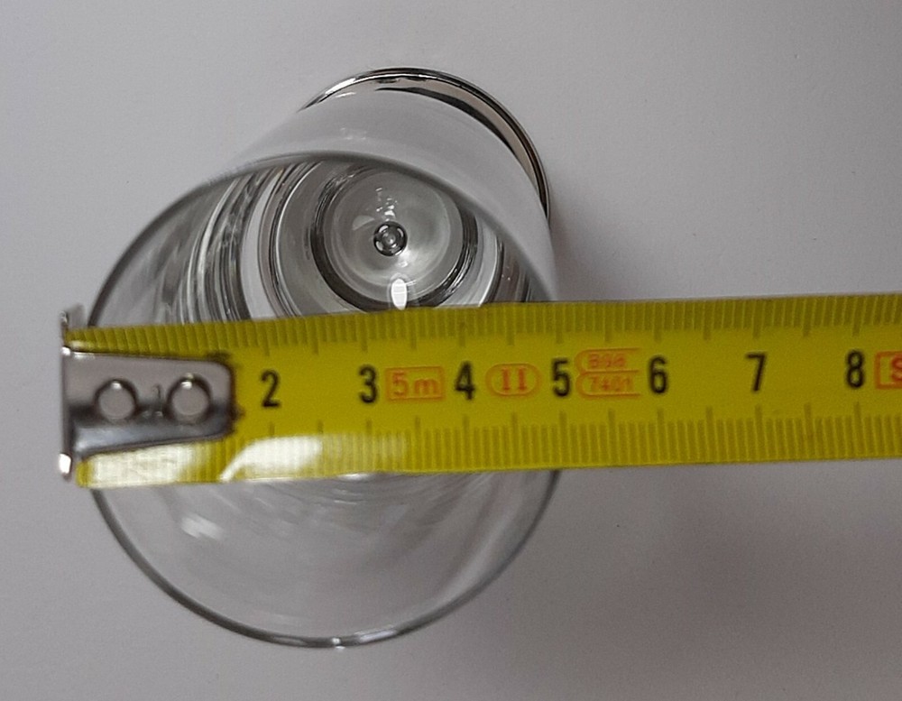5 Bicchieri con Supporto Argento 800 Design Modernariato Italiano