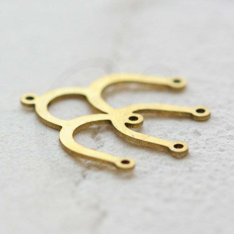 4 Pieces Solid Raw Brass Earring Finding - Earring Component 20x20mm (4631C)