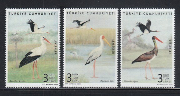 TURKEY Storks MNH set