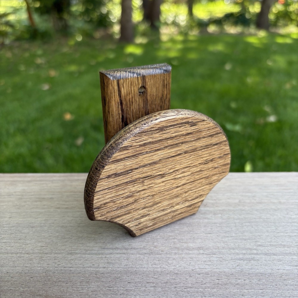 Grouse Tail Fan Plaque, Dark Oak