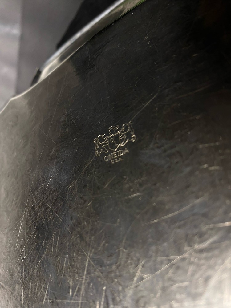 Vintage Oneida Silver Plate Ornate Rectangular Serving Tray Victorian Butler