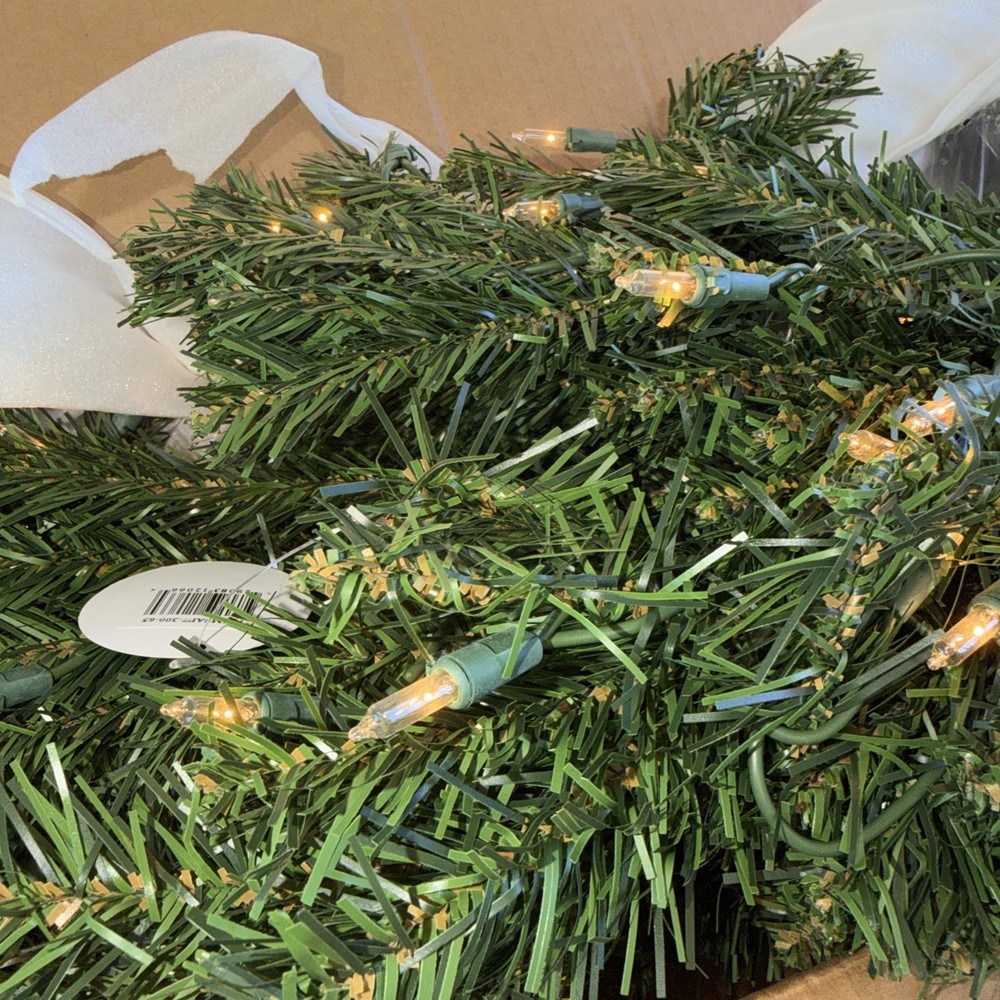 6.5' Slim Spruce Tree with Clear Lights, Pre-Lit, NWT