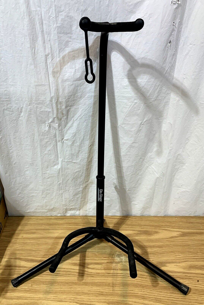 ON-STAGE  XCG4 Black Adjustable Tripod Guitar Stand, Single
