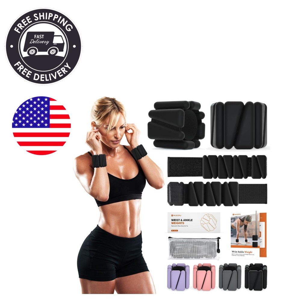 Adjustable Wrist & Ankle Weights Set (2 lb Total) – Perfect for Home Workouts