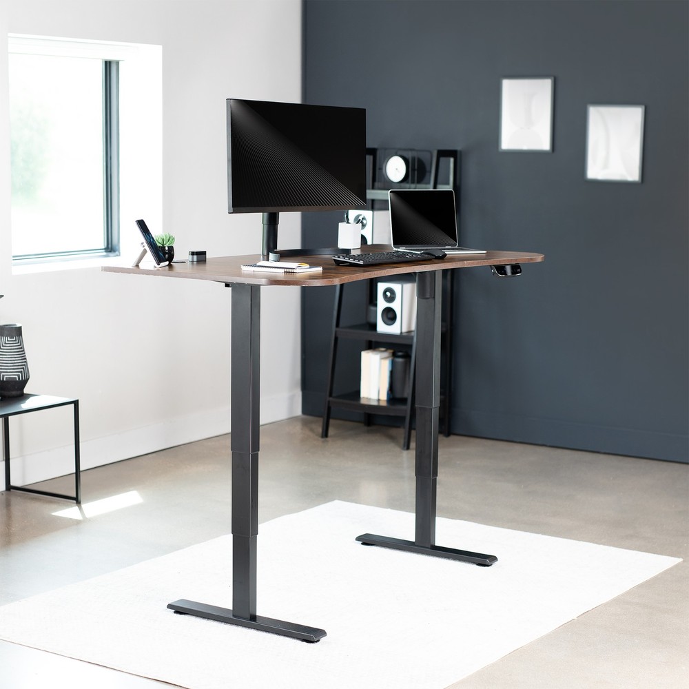 VIVO Rustic Vintage Brown Table Top for Adjustable Standing Desk Frames