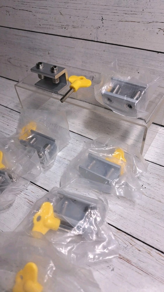 Window Stopper Security Lock with Key Adjustable Slide Easy Installation 9 Pack