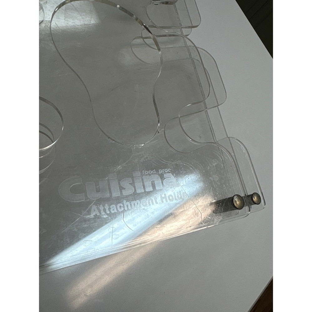 Cuisinart Food Processor DLC-10E + Accessory Holder ONLY Rack Wall Or Stand Acry
