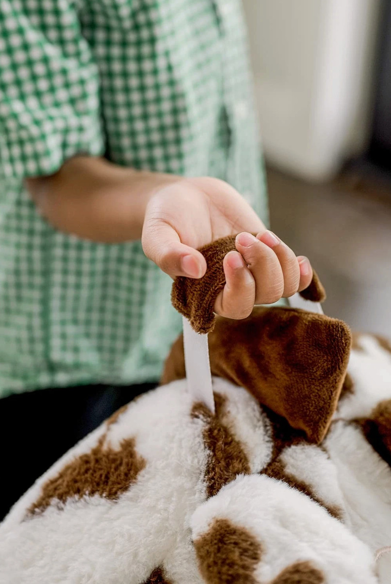 Soft Landing Kids Cow-Print Fold-Out Sleeper Sofa - Plush Lounger & Chair in One