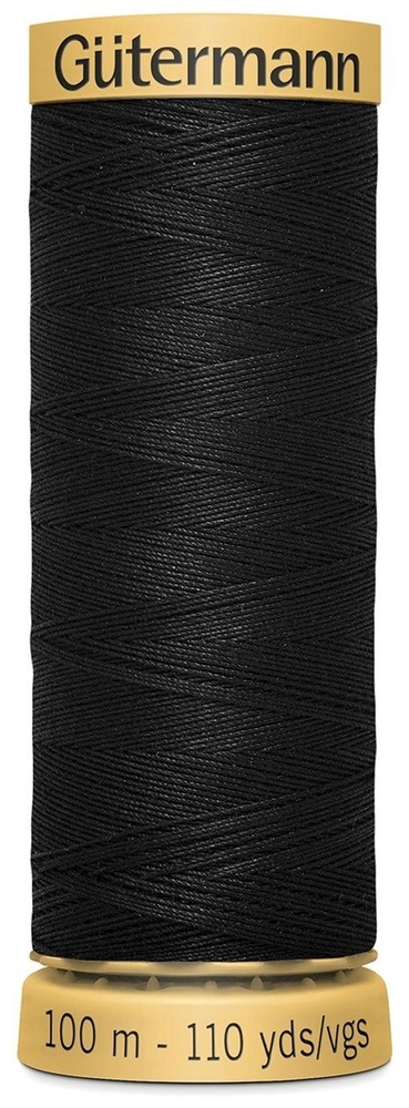 Gutermann Natural Cotton Thread 110yd-Black - 3 Pack