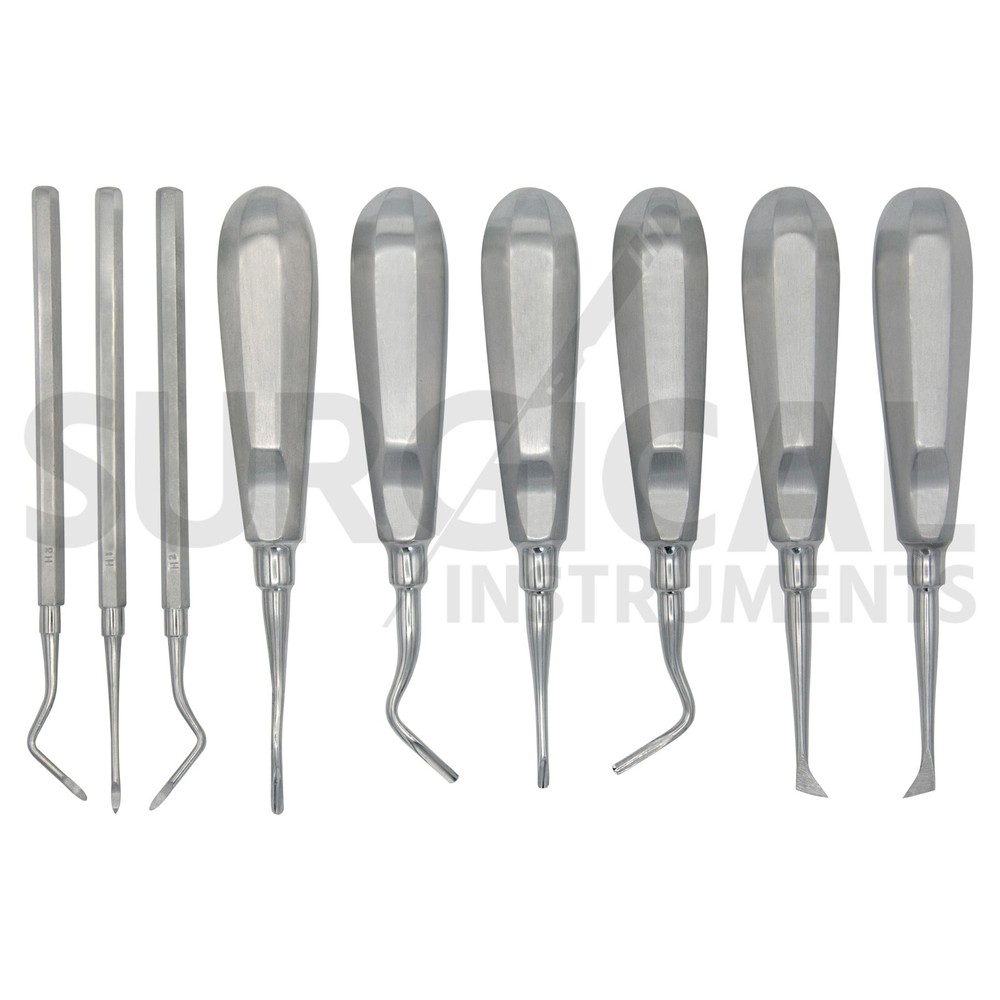 74 Pcs Oral Dental Extraction Surgery Extracting Elevators Forceps German Grade