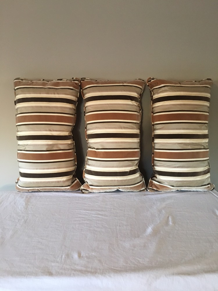 THREE NANCY CORZINE SILK/COTTON CUSTOM PILLOWS