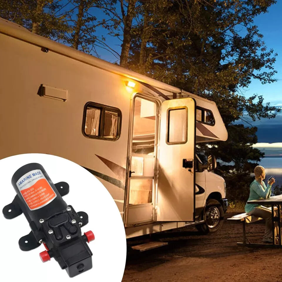 12V 35 PSI Water Pressure Diaphragm Pump Self Priming Pump for Caravan RV Boat