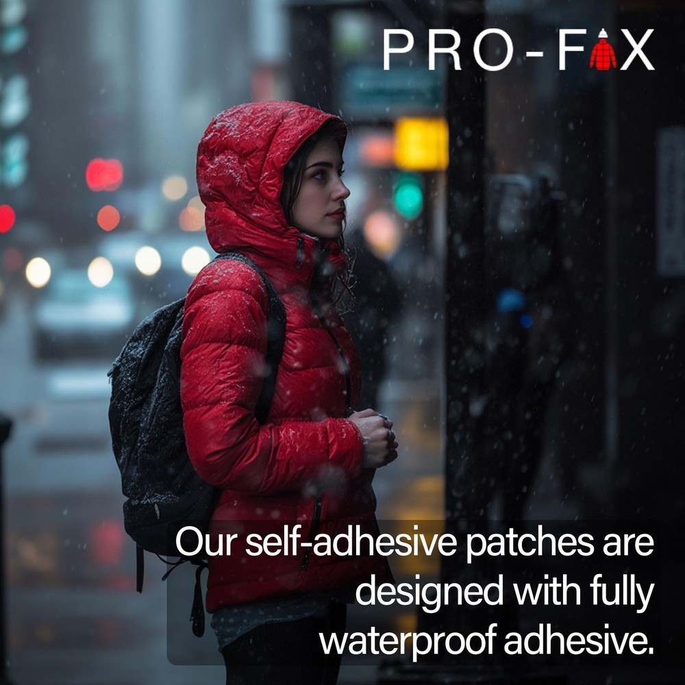 Self-Adhesive Waterproof Repair Patch Kit - 30-Second Fix for Down Red