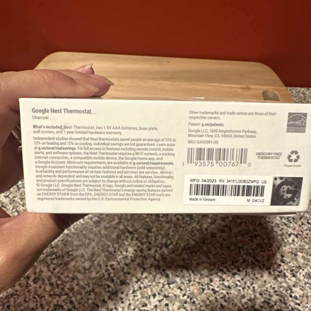 Gently used Google Nest Thermostat - Smart Programmable