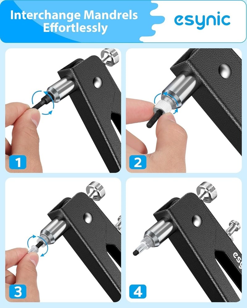 Professional 10-Inch Rivet Nut Tool Set - Efficient Repairs with Storage Case