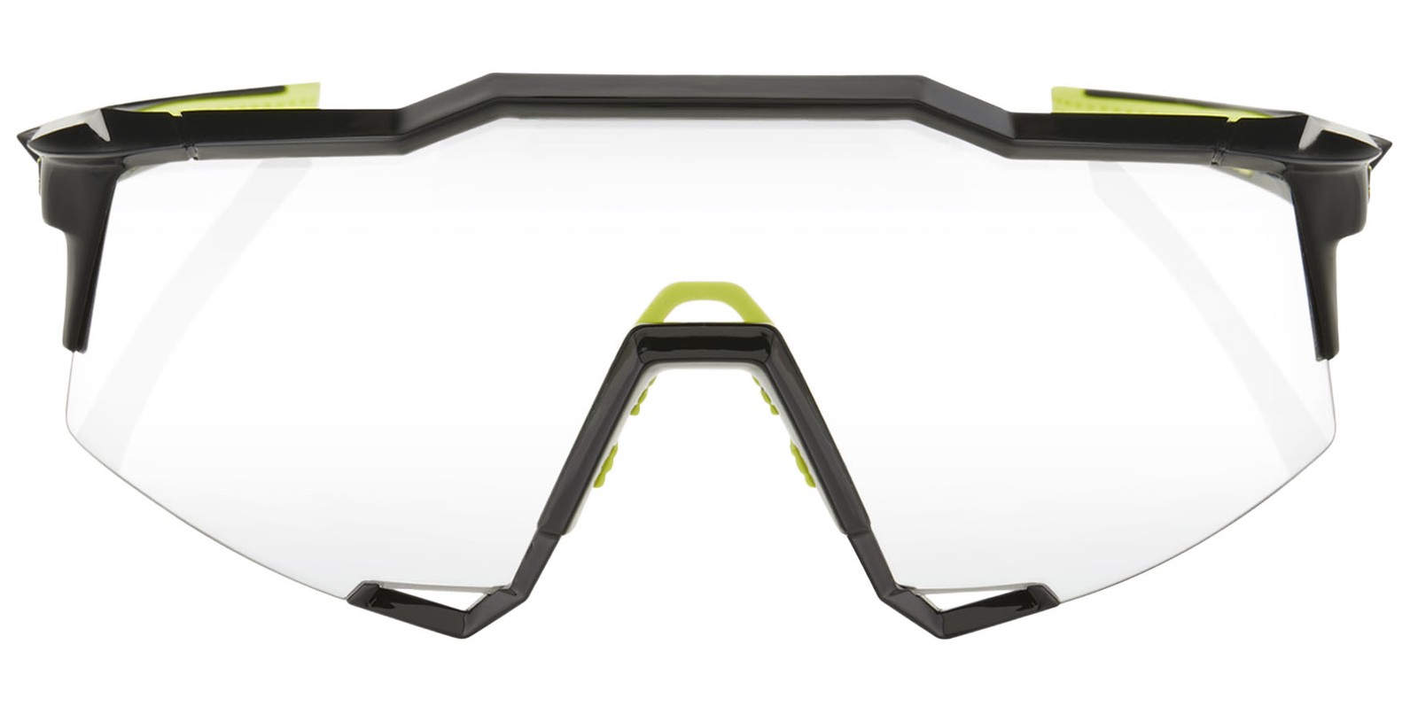 100% Speedcraft Gloss Black Shield Wrap Photochromic Sunglasses 60007-00011