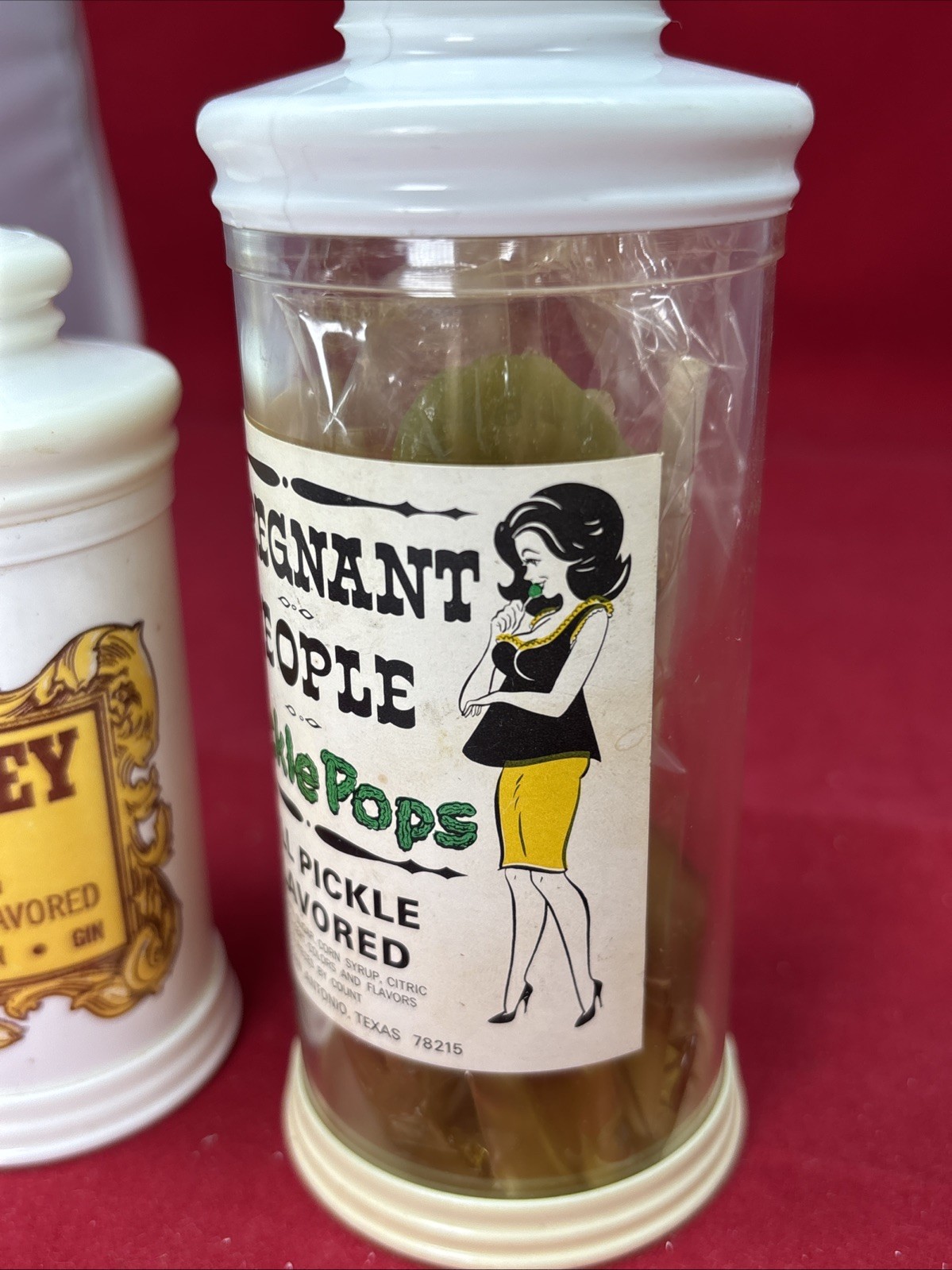 Vintage 1960s Fun Adult Novelty Candy-Pregnant People Pickle Pops & Whiskey Gum