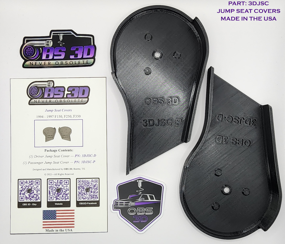 1994 - 1997 Ford Jump Seat Hinge Cover set. 3D Printed! New!
