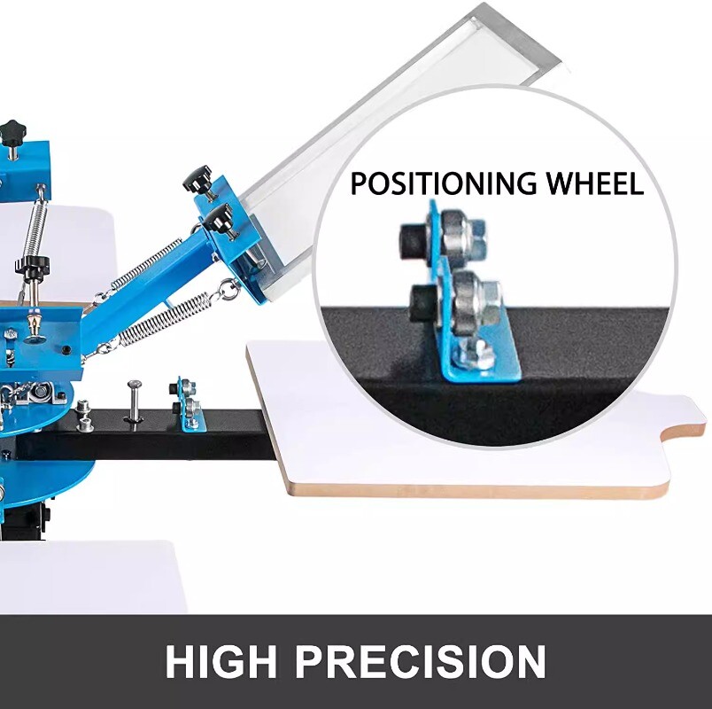 Screen Printing Machine Flatbed 4 Color 1 Position Screen Printing Machine-