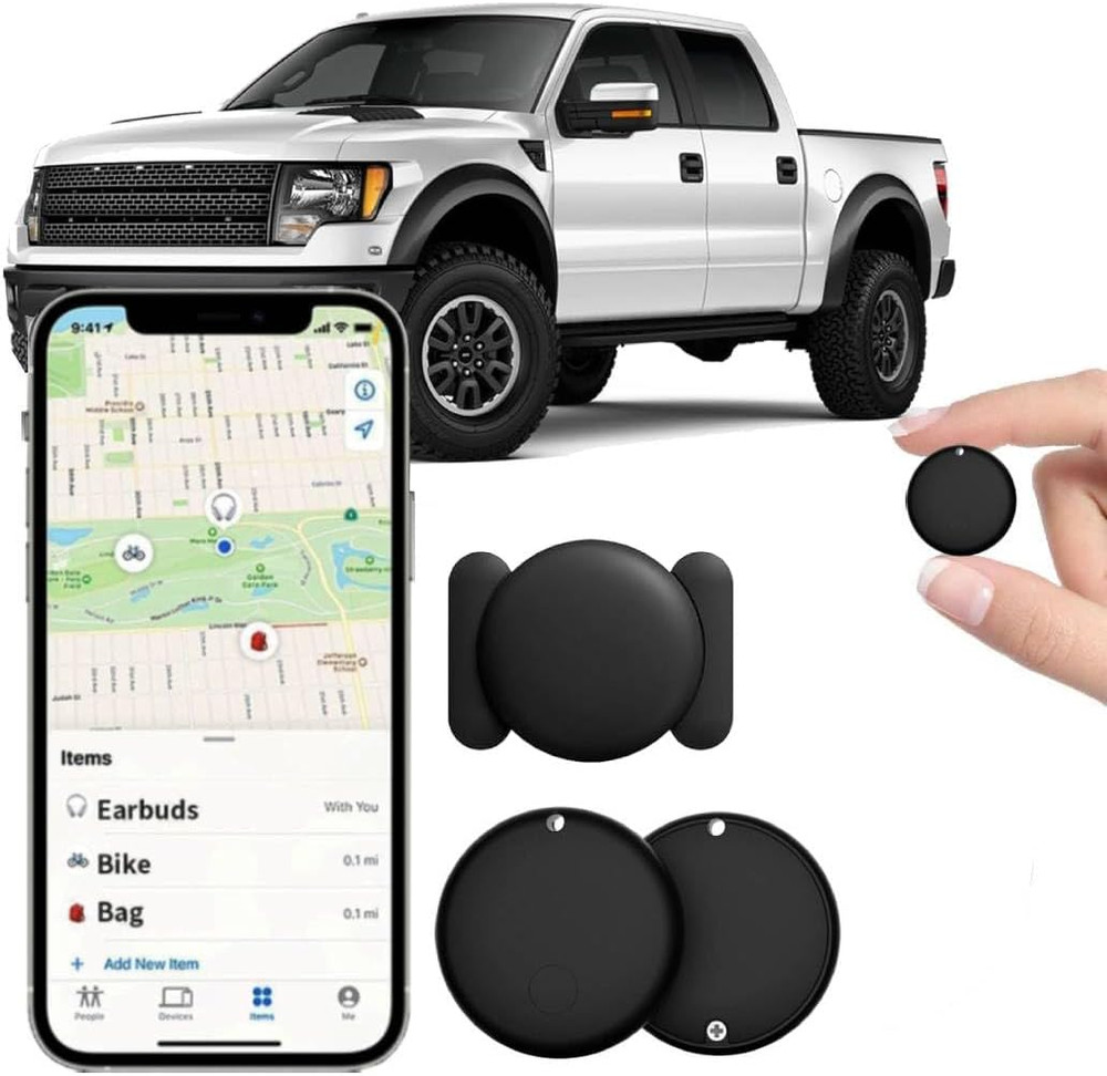 GPS Tracker for Vehicles Work with Find My(Ios Only), Safe Sync GPS Tracker Mini