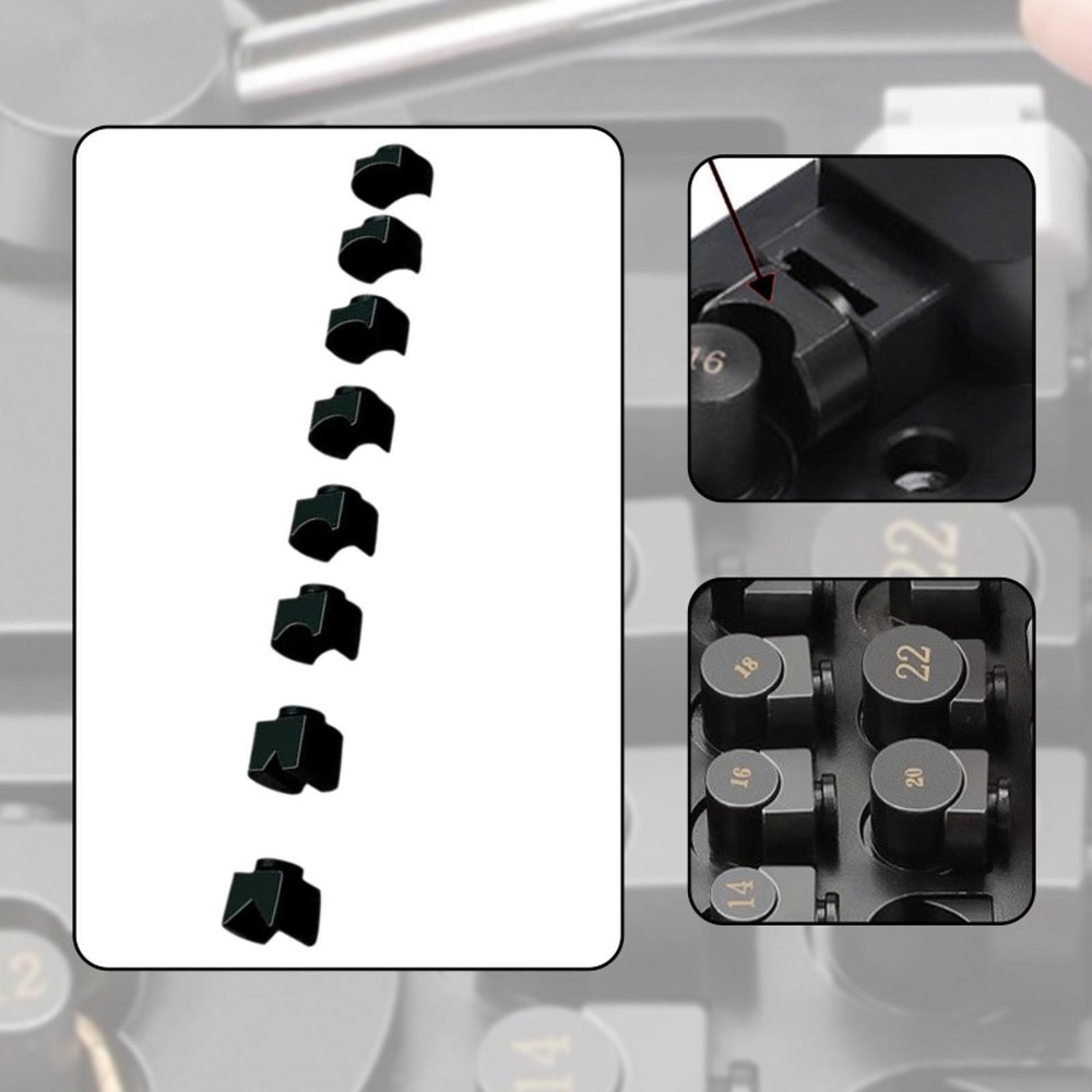 8 Pieces Ring Bender Dies DIY Press Tools Small Ring Bending Machine Accessories