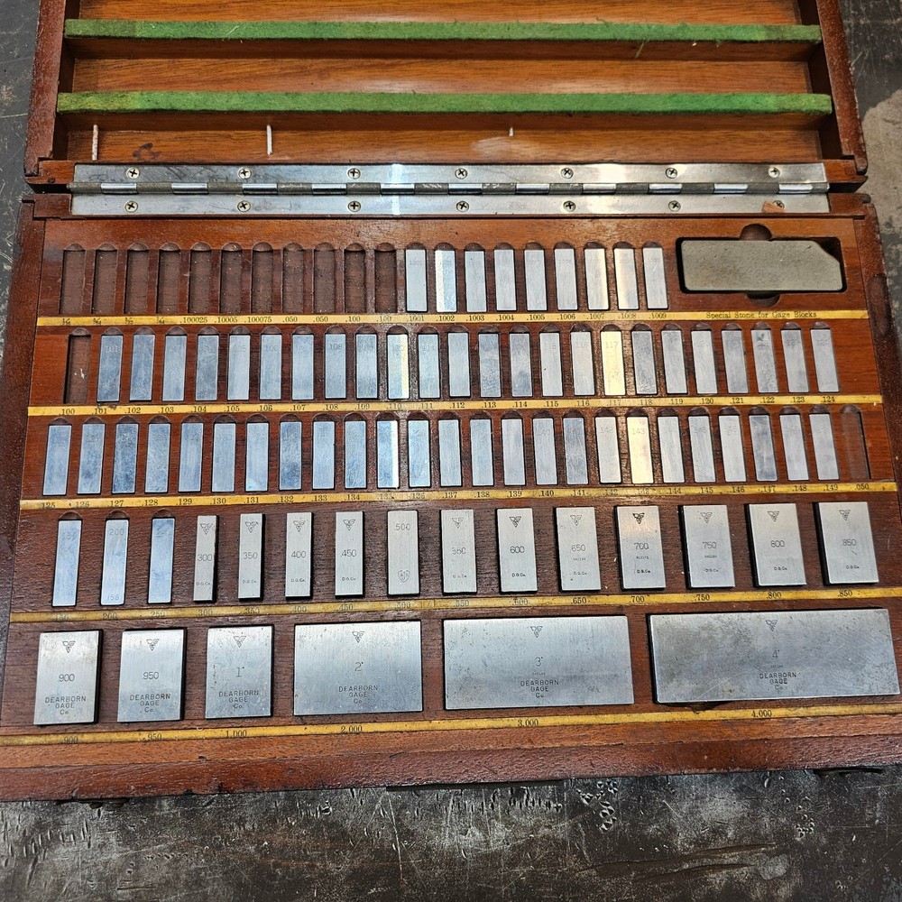 Dearborn Ellstrom .100-4" Steel Rectangular Gage Blocks Missing A Few Blocks