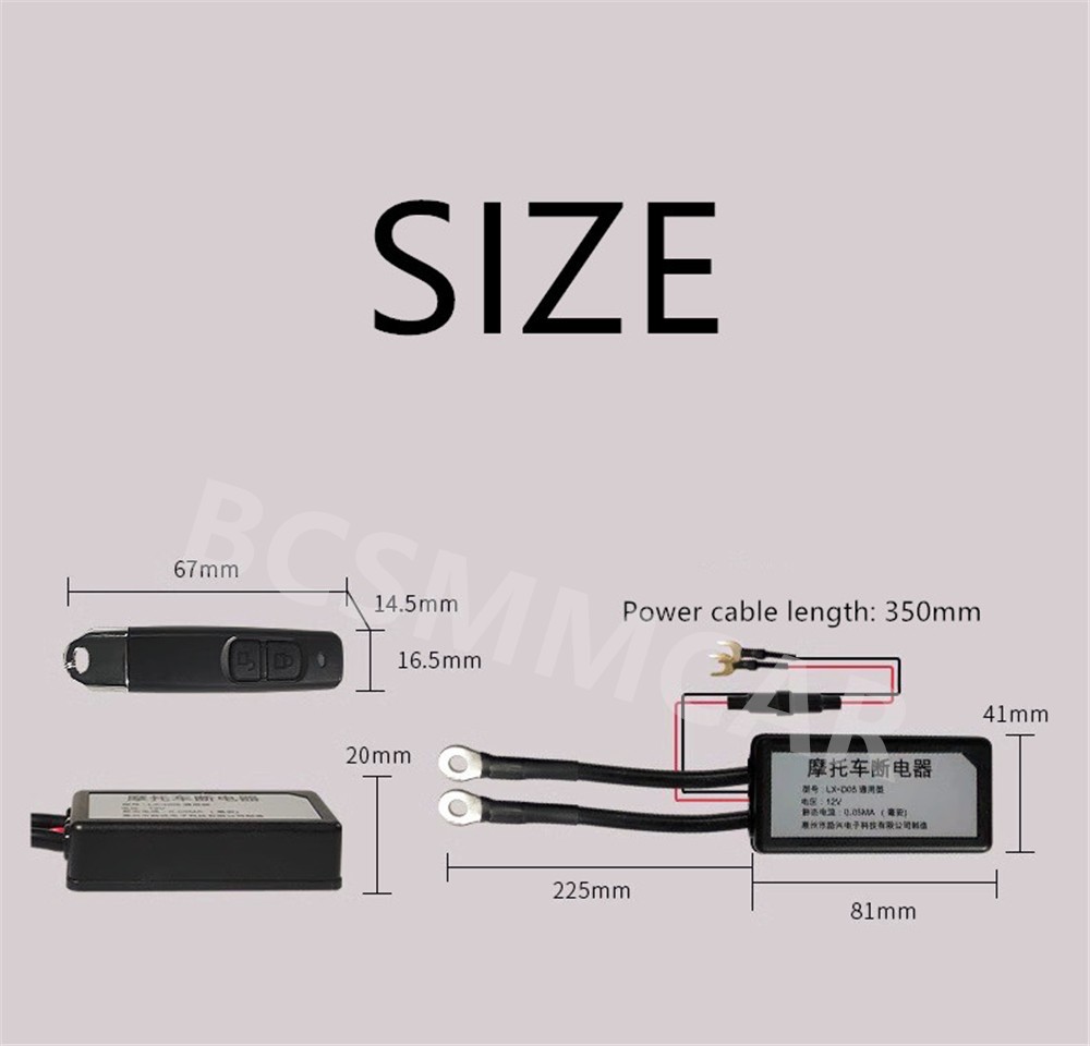 Motorcycle Battery Disconnect Cut Off Isolator Master Switch Wireless Remote 12V