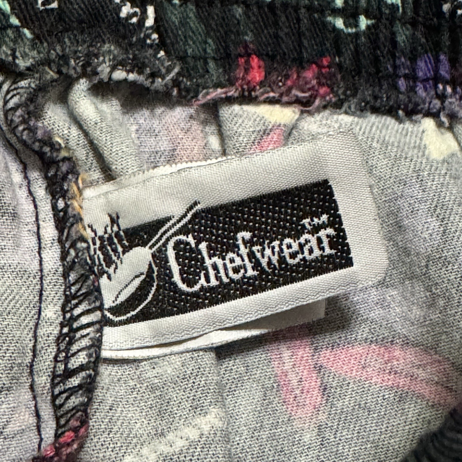 Chefwear Baggy Chef Pants Spicy Hot Peppers, Medium Elastic Drawstring