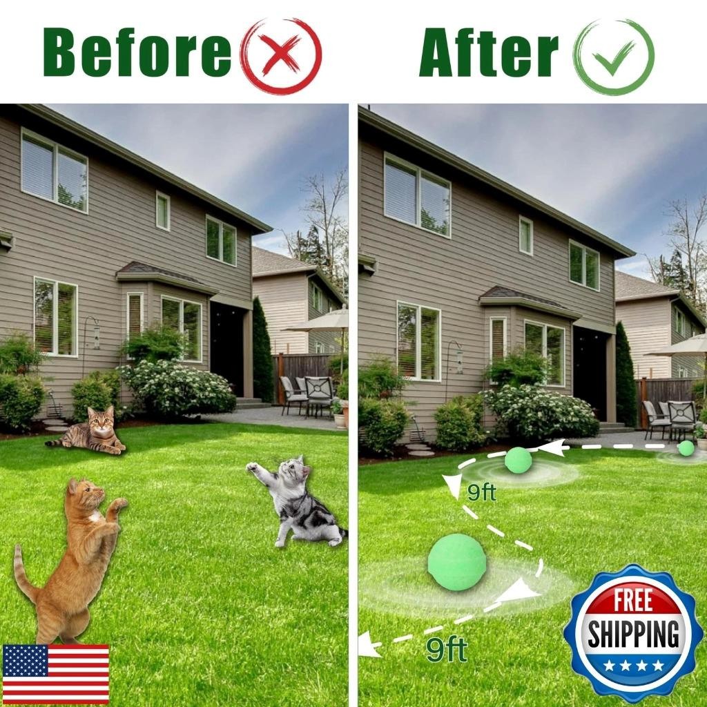 (24-Pack) Cat Repellent BalIs Indoor & Outdoor, Natural Peppermint Oil, Pet Safe
