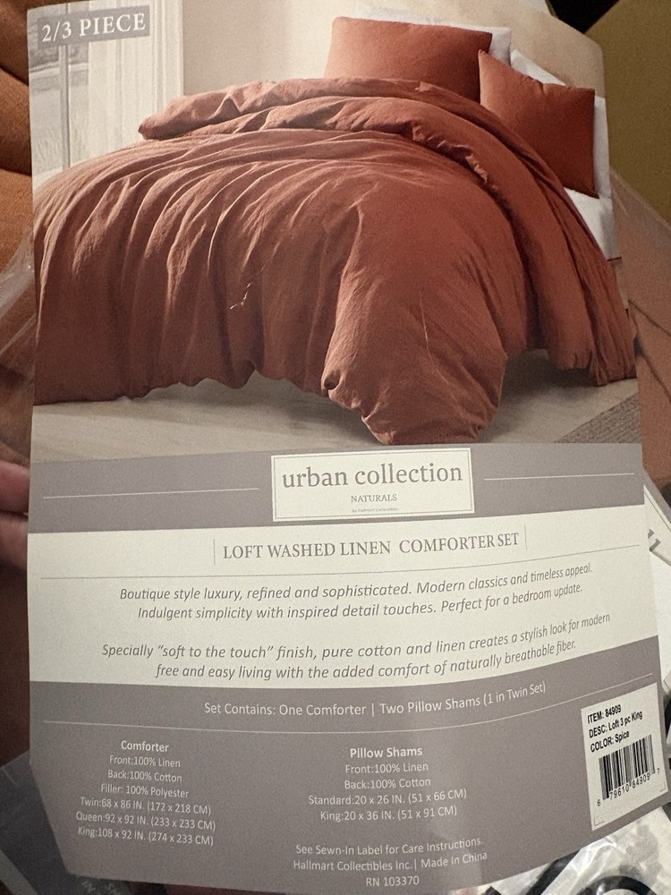 Hallmart Loft Spice 4 pc King Comforter Cover Set