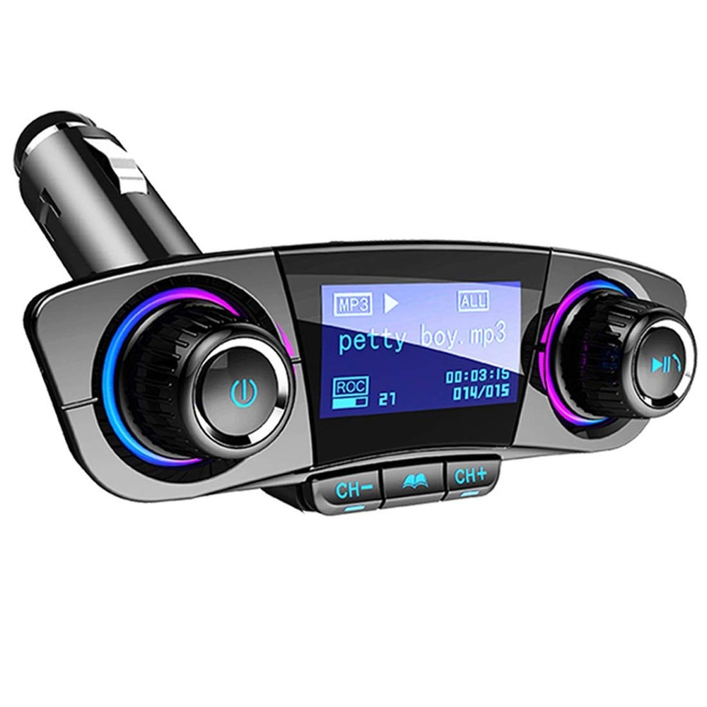 Bluetooth FM Transmitter Handfrees-Calling Radio Adapter Car Kit with Small