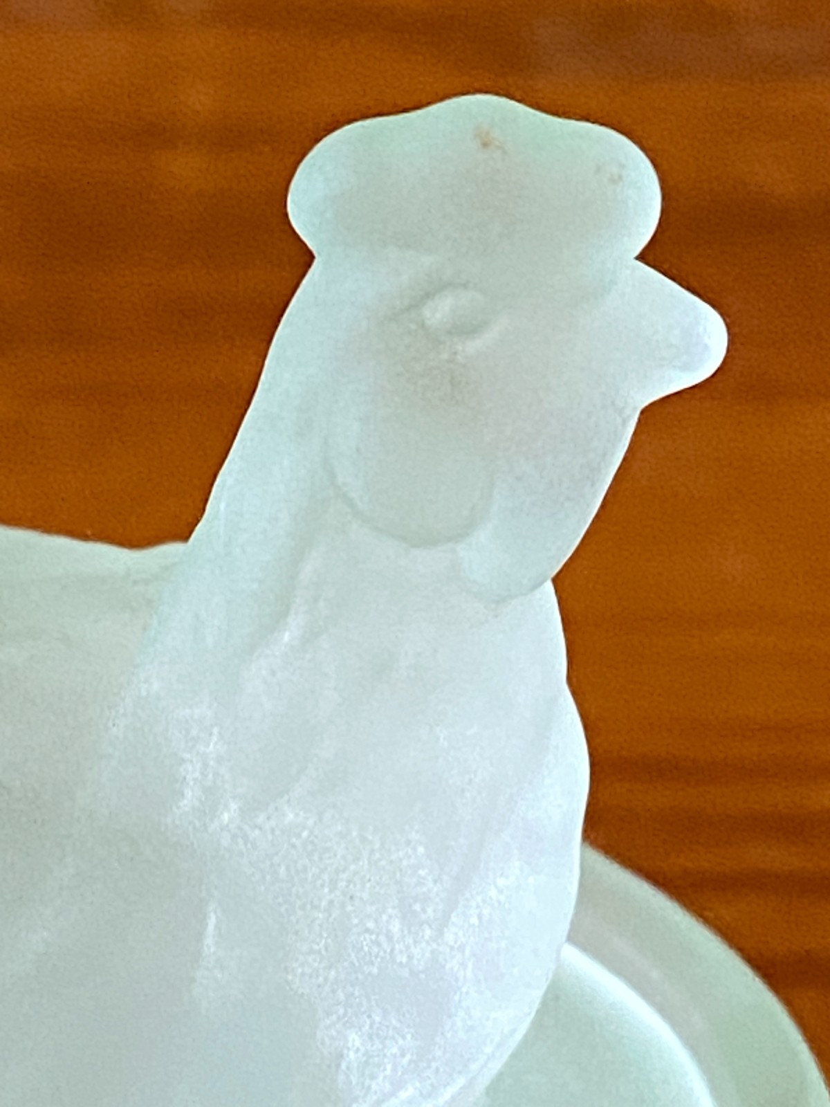 Frosted Pale Green, Glass Mini Hen on Nest 2.5" ~ GLOWS