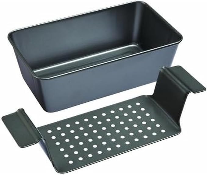 Chicago Metallic 2-Piece Healthy Meatloaf Pan with Draining Insert Profession...