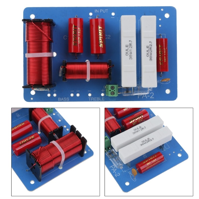 2 Way Speaker Frequency Divider Module Treble Bass Hi-Fi Crossover Filter