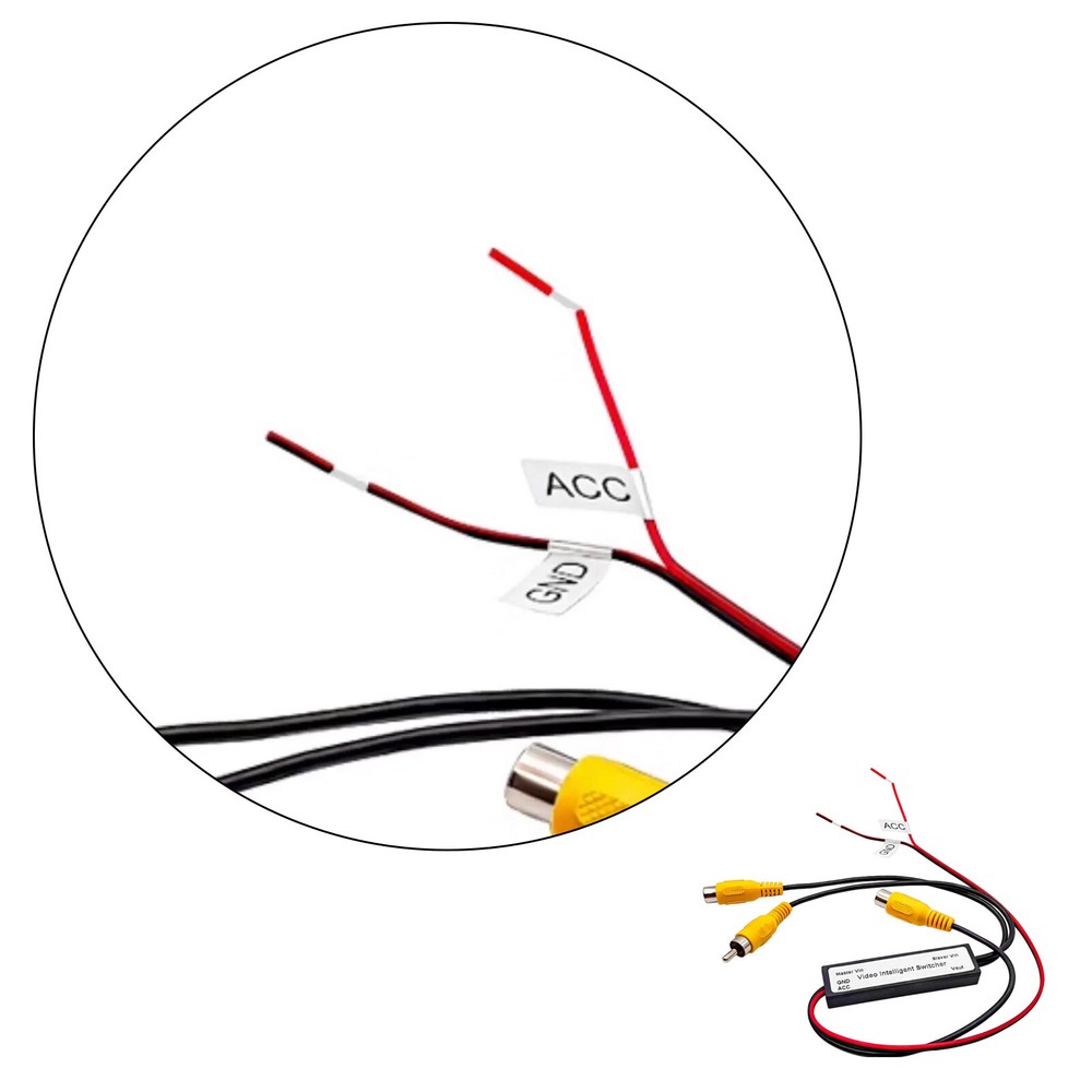Car RCA Video Switch 2 Inputs 1 Output – Intelligent Auto Front/Rear Camera